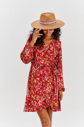 Golden Bloom mini dress